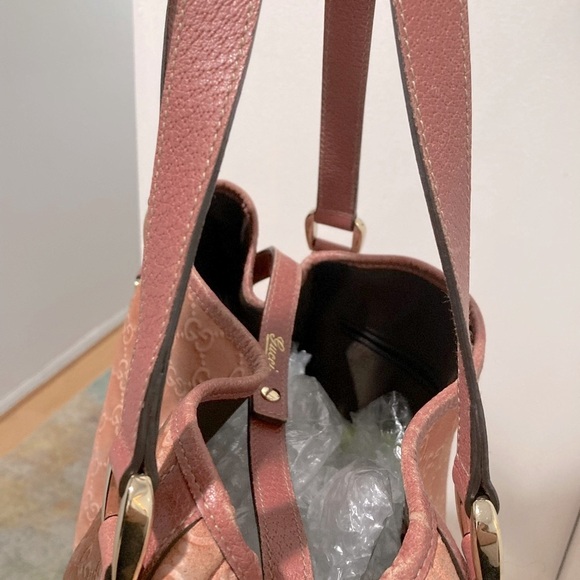 Authentic GUCCI Abbey Shoulder Tote Bag GG Suede Leather - Picture 14 of 17